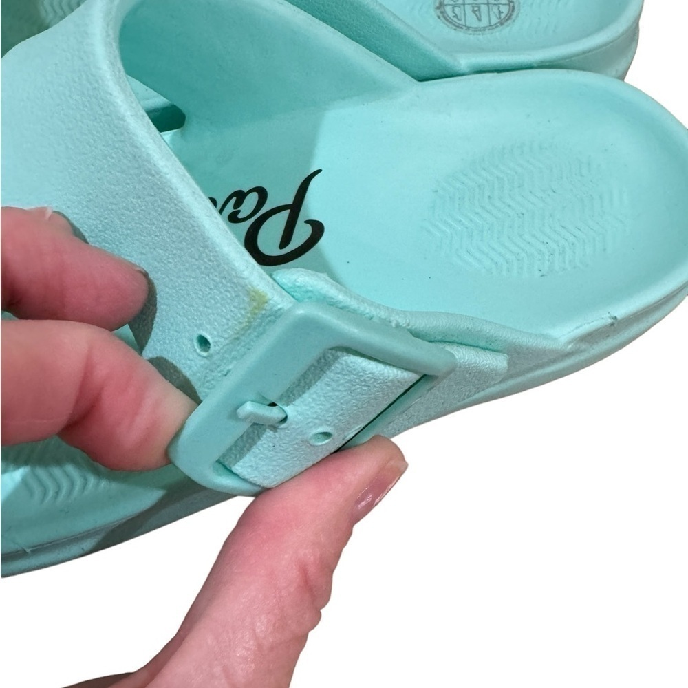 Parex Like New Flip Flops Thongs aqua Women’s Size 36 - Picture 5 of 7